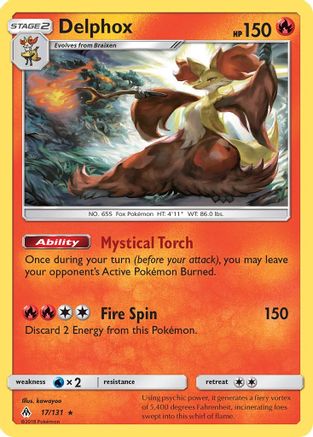 Delphox 017/131 - SM Forbidden Light Reverse Holofoil