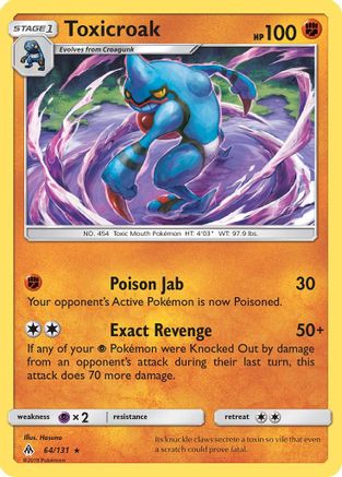 Toxicroak 064/131 - SM Forbidden Light Reverse Holofoil
