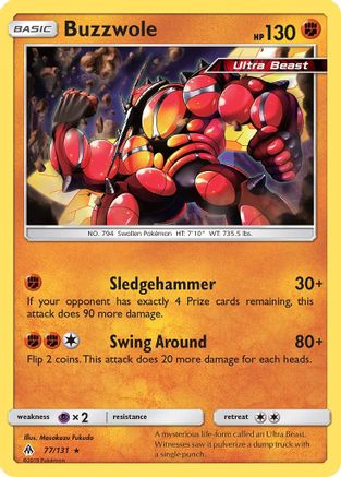 Buzzwole 077/131 - SM Forbidden Light Reverse Holofoil