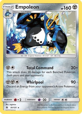 Empoleon 081/131 - SM Forbidden Light Holofoil