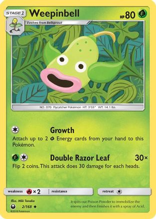 Weepinbell 002/168 - SM Celestial Storm