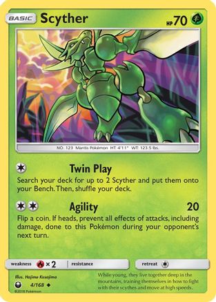Scyther 004/168 - SM Celestial Storm Reverse Holofoil