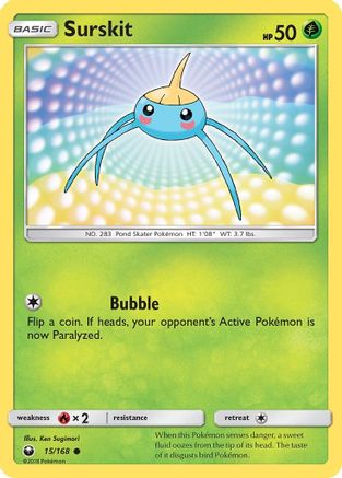 Surskit 015/168 - SM Celestial Storm Reverse Holofoil