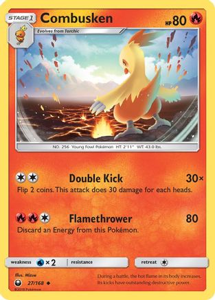 Combusken 027/168 - SM Celestial Storm Reverse Holofoil