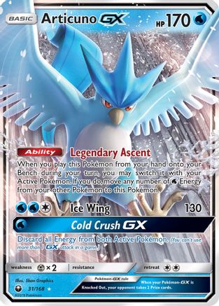 Articuno GX 031/168 - SM Celestial Storm Holofoil