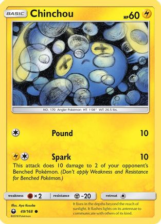 Chinchou 049/168 - SM Celestial Storm Reverse Holofoil