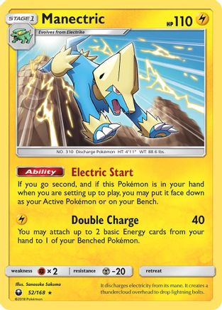 Manectric 052/168 - SM Celestial Storm Reverse Holofoil