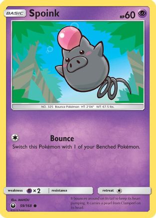 Spoink 059/168 - SM Celestial Storm Reverse Holofoil