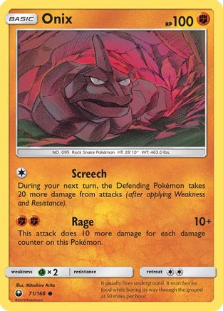 Onix 071/168 - SM Celestial Storm Reverse Holofoil