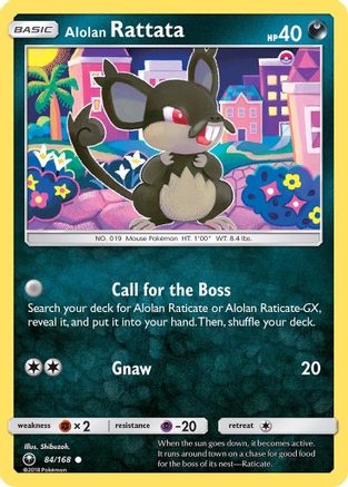 Alolan Rattata 084/168 - SM Celestial Storm Reverse Holofoil