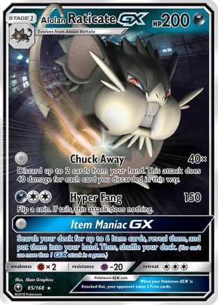 Alolan Raticate GX 085/168 - SM Celestial Storm Holofoil
