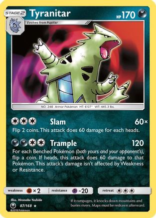 Tyranitar 087/168 - SM Celestial Storm Reverse Holofoil