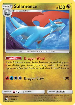 Salamence 106/168 - SM Celestial Storm Reverse Holofoil