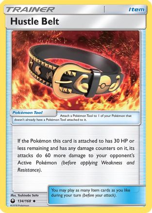 Hustle Belt 134/168 - SM Celestial Storm Reverse Holofoil