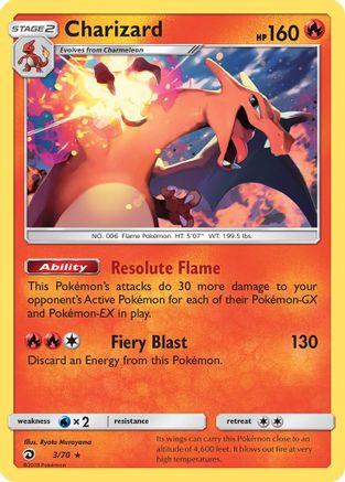 Charizard 003/70 - Dragon Majesty Reverse Holofoil