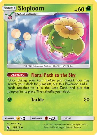 Skiploom 013/214 - SM Lost Thunder Reverse Holofoil