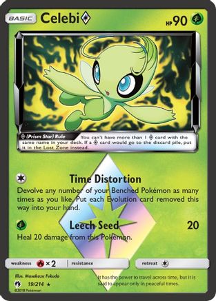 Celebi Prism Star 019/214 - SM Lost Thunder Holofoil