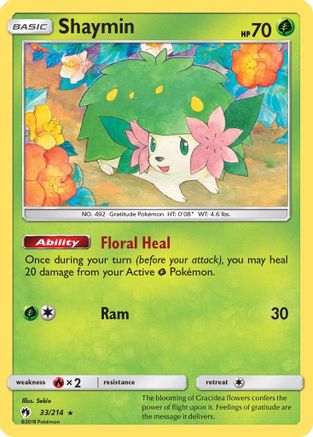 Shaymin 033/214 - SM Lost Thunder Holofoil