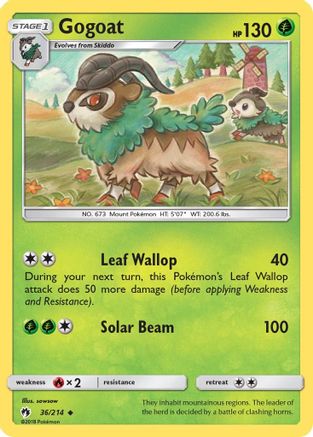 Gogoat 036/214 - SM Lost Thunder Reverse Holofoil