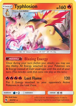 Typhlosion 042/214 - SM Lost Thunder Reverse Holofoil