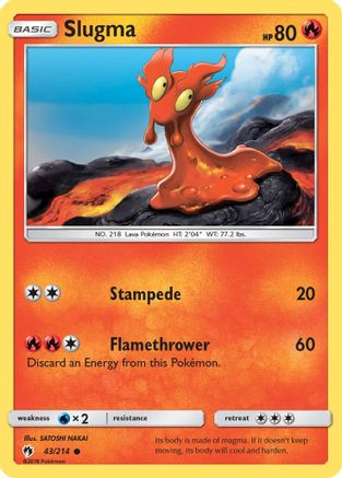 Slugma 043/214 - SM Lost Thunder Reverse Holofoil