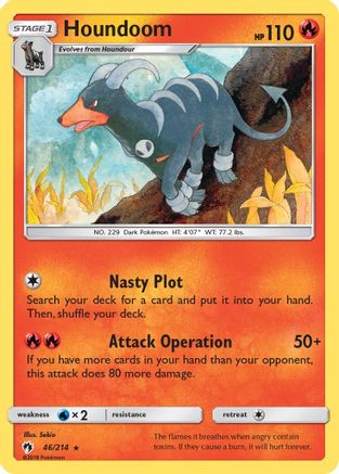 Houndoom 046/214 - SM Lost Thunder Reverse Holofoil