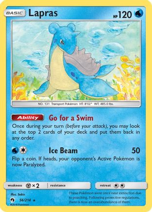 Lapras 056/214 - SM Lost Thunder Reverse Holofoil