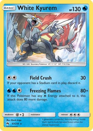 White Kyurem 063/214 - SM Lost Thunder Holofoil