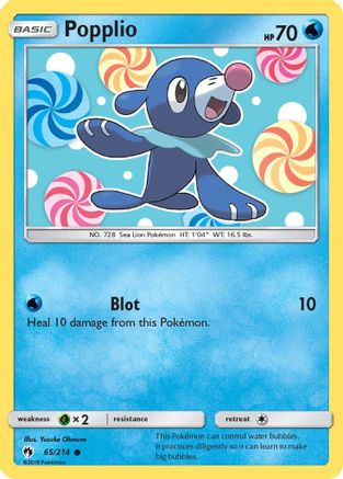 Popplio 065/214 - SM Lost Thunder Reverse Holofoil