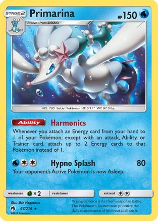 Primarina 067/214 - SM Lost Thunder