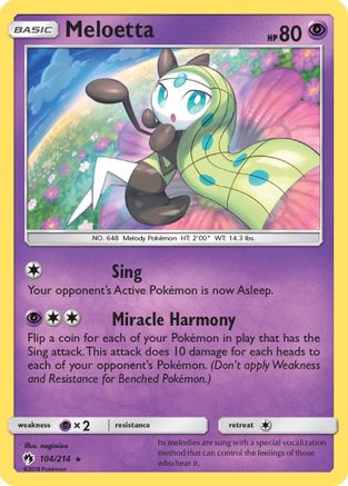 Meloetta 104/214 - SM Lost Thunder Reverse Holofoil