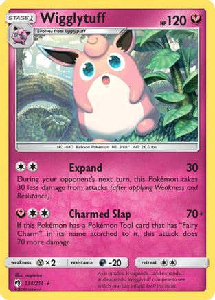 Wigglytuff 134/214 - SM Lost Thunder Reverse Holofoil