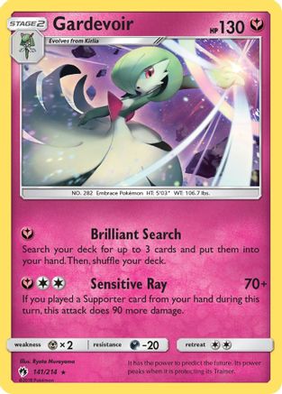 Gardevoir 141/214 - SM Lost Thunder Reverse Holofoil
