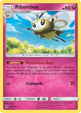 Ribombee 146/214 - SM Lost Thunder Reverse Holofoil