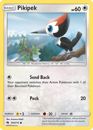 Pikipek 164/214 - SM Lost Thunder Reverse Holofoil