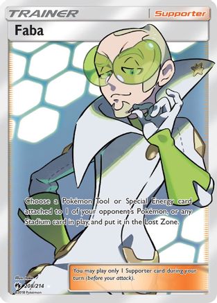 Faba (Full Art) 208/214 - SM Lost Thunder Holofoil