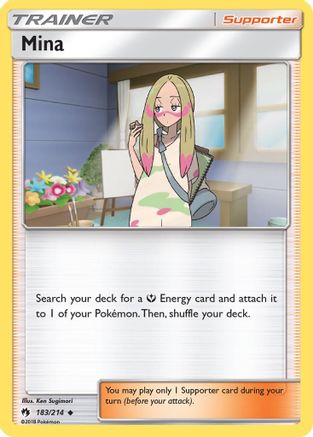 Mina 183/214 - SM Lost Thunder Reverse Holofoil