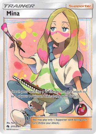 Mina (Full Art) 211/214 - SM Lost Thunder Holofoil