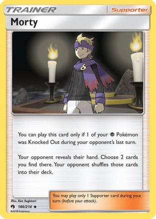Morty 186/214 - SM Lost Thunder Reverse Holofoil