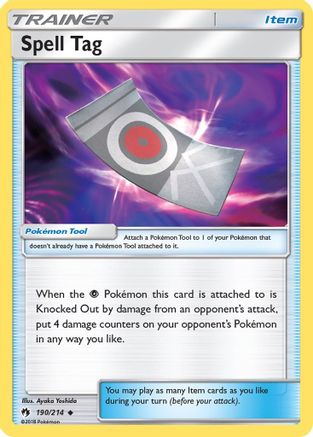 Spell Tag 190/214 - SM Lost Thunder Reverse Holofoil