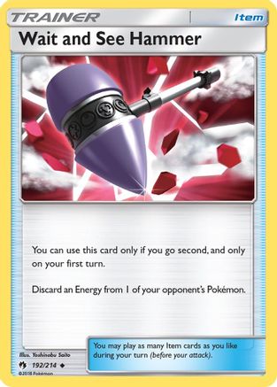 Wait and See Hammer 192/214 - SM Lost Thunder Reverse Holofoil