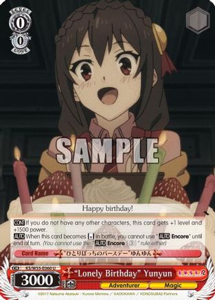 "Lonely Birthday" Yunyun (KS/W55-E060 U) - KonoSuba 2
