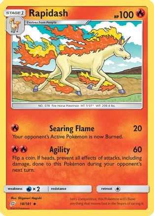 Rapidash 018/181 - SM Team Up