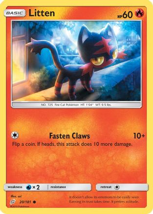 Litten 020/181 - SM Team Up Reverse Holofoil