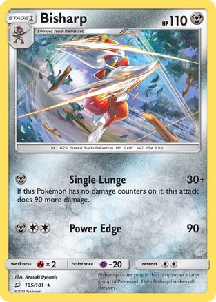 Bisharp 105/181 - SM Team Up Reverse Holofoil