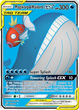 Magikarp & Wailord GX (Full Art) 160/181 - SM Team Up Holofoil