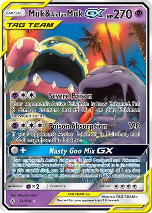 Muk & Alolan Muk GX 061/214 - SM Unbroken Bonds Holofoil
