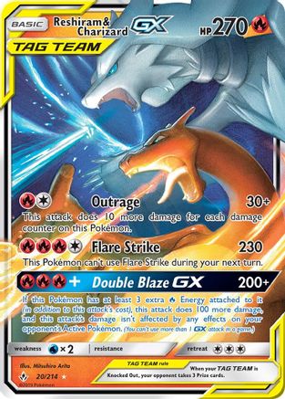 Reshiram & Charizard GX 020/214 - SM Unbroken Bonds Holofoil