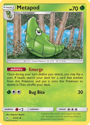 Metapod 003/214 - SM Unbroken Bonds