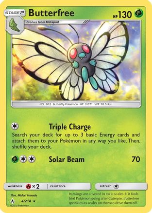 Butterfree 004/214 - SM Unbroken Bonds Reverse Holofoil